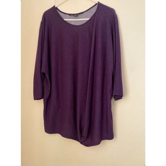 Lee Riders Women's Top Size 2X Purple Shape Illusions Batwing - Picture 6 of 6
